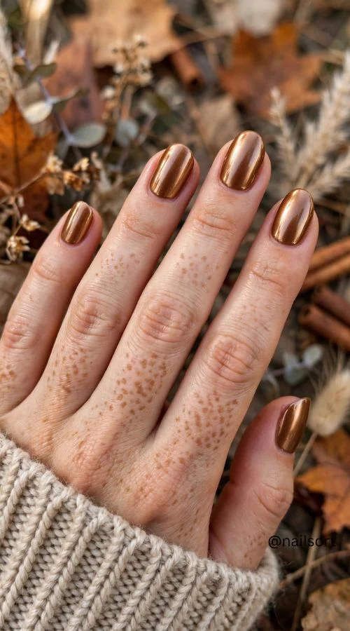 Caramel Chrome Acrylics