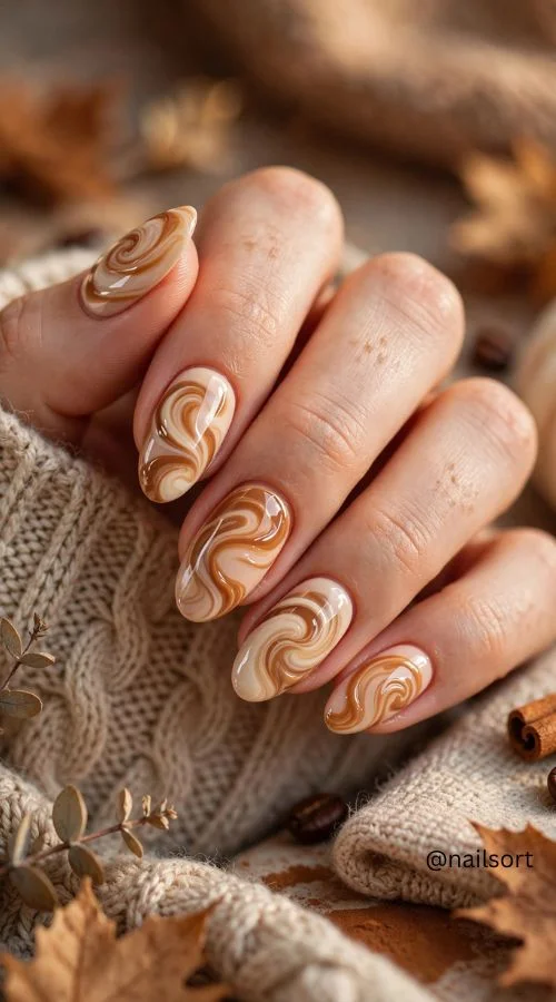 Caramel Latte Nails