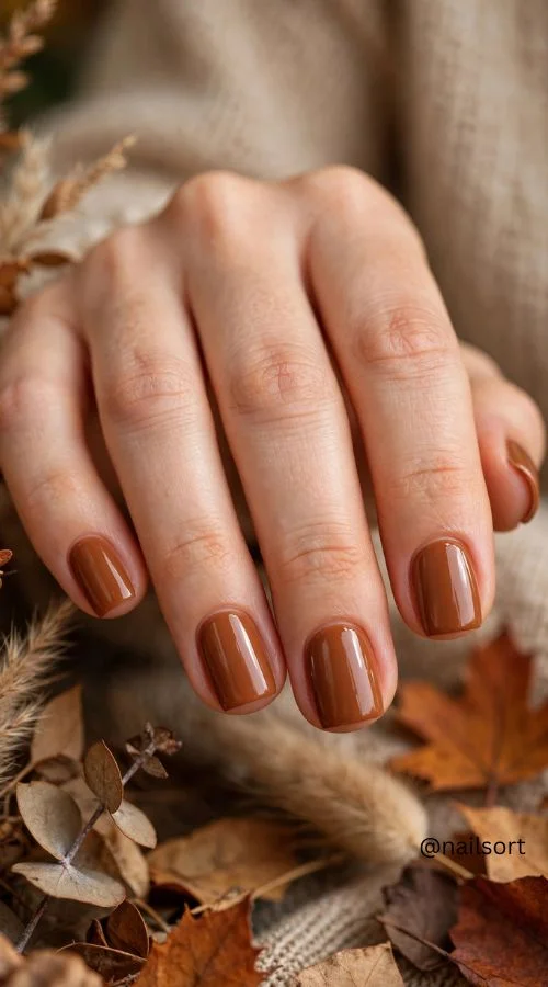 Cinnamon Brown Nails