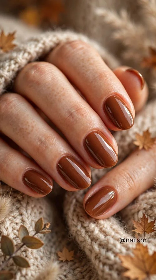 Cinnamon Brown Nails