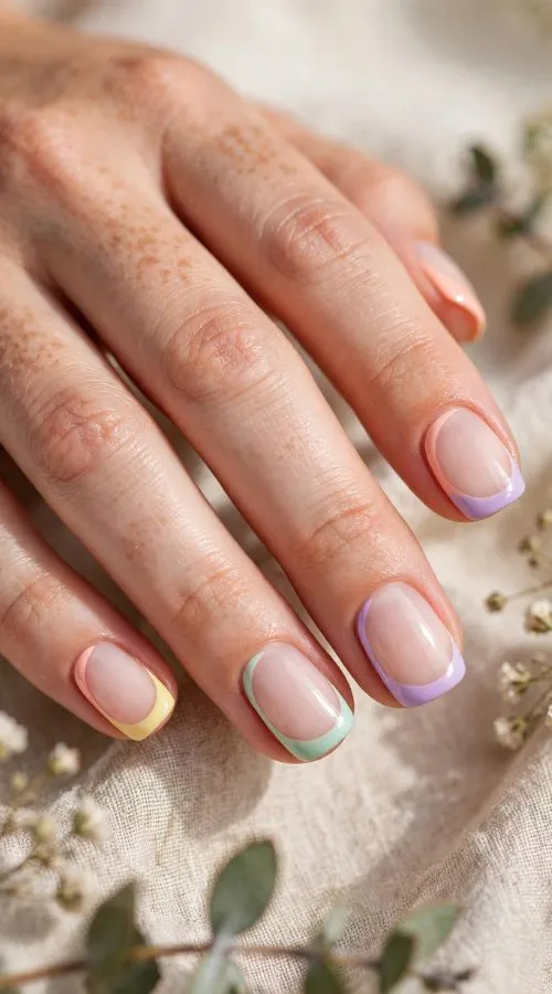 Colorful Side French Tips