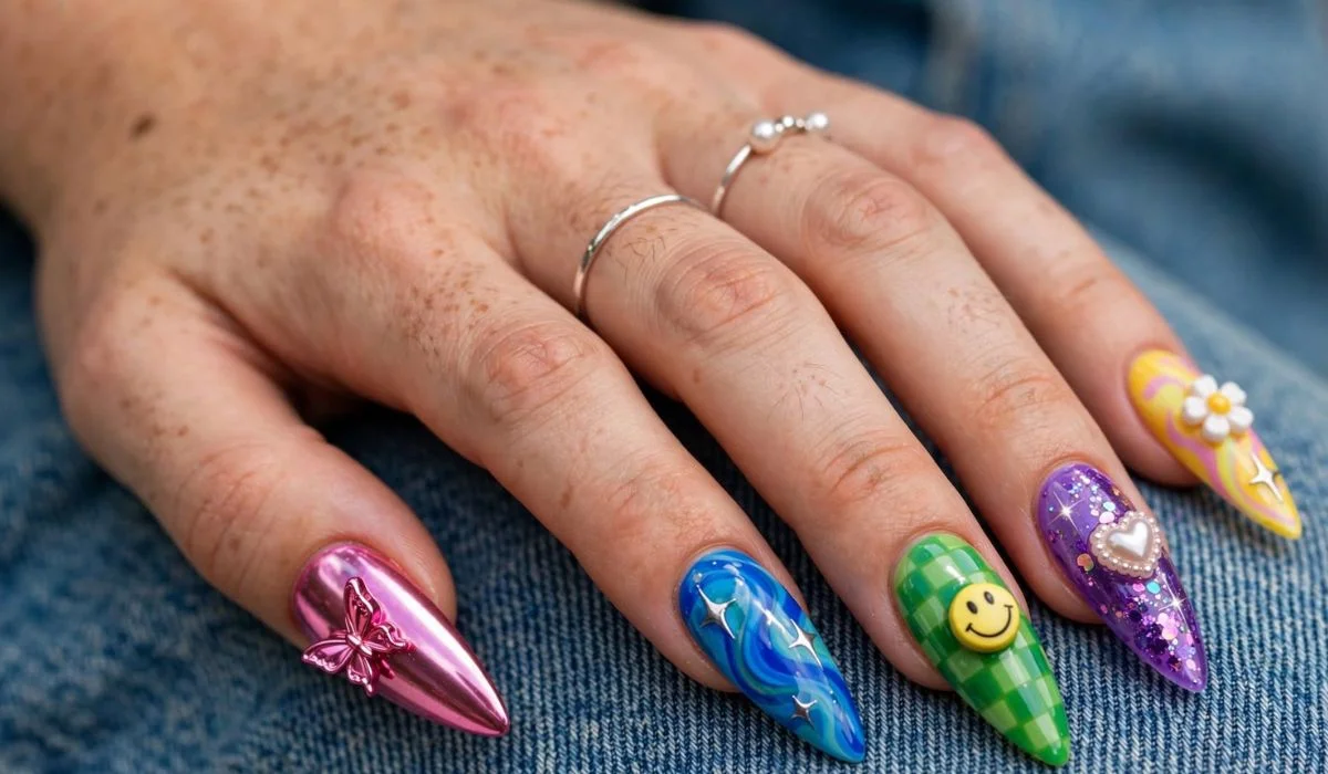Colorful y2k Nails
