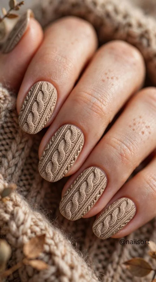 Cozy Sweater Nails