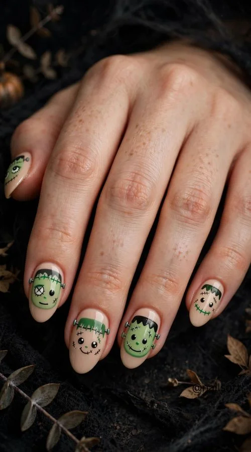 Frankenstein Nails
