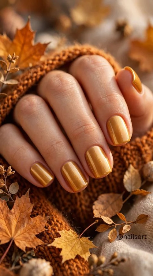 Honey Gold Nails
