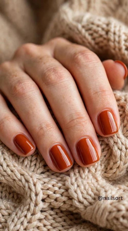Latte-Inspired Square Nails