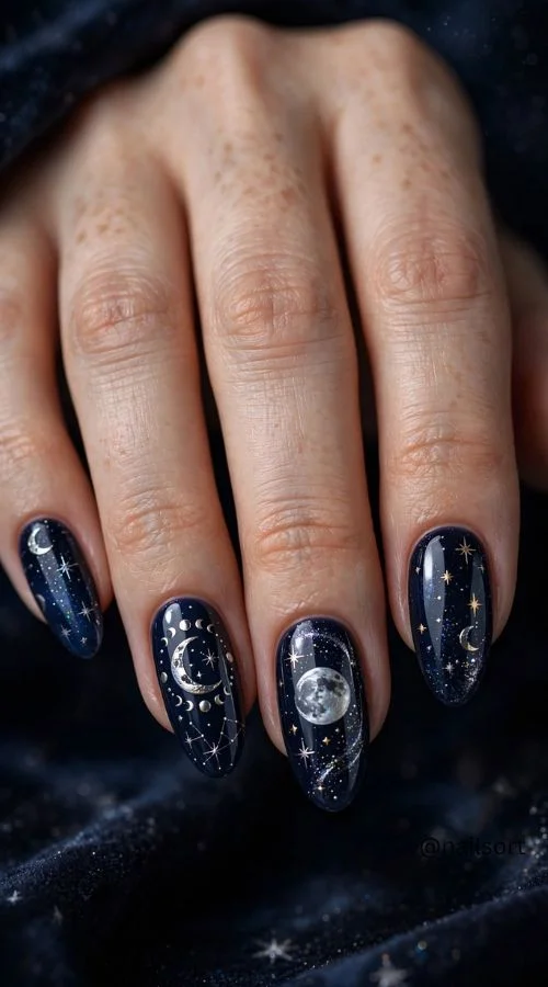 Midnight Moon Nails