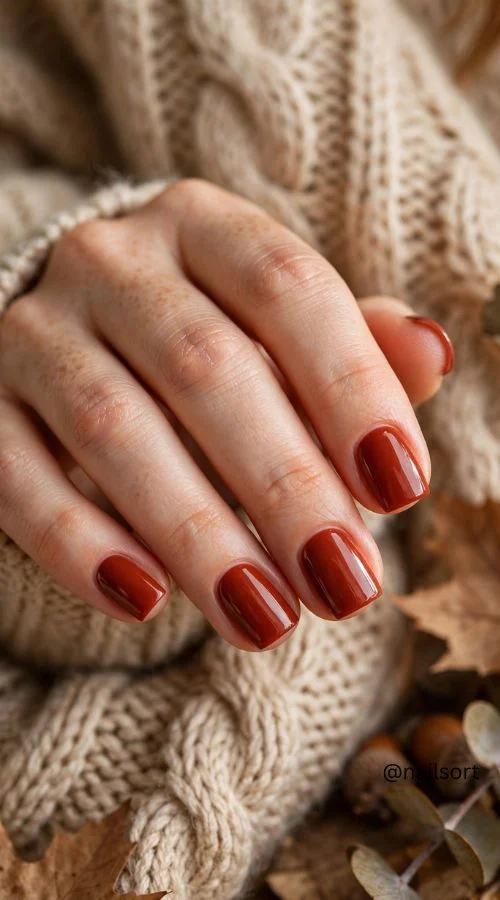 Rust Red Nails