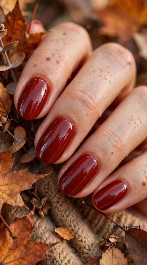 Rust Red Nails