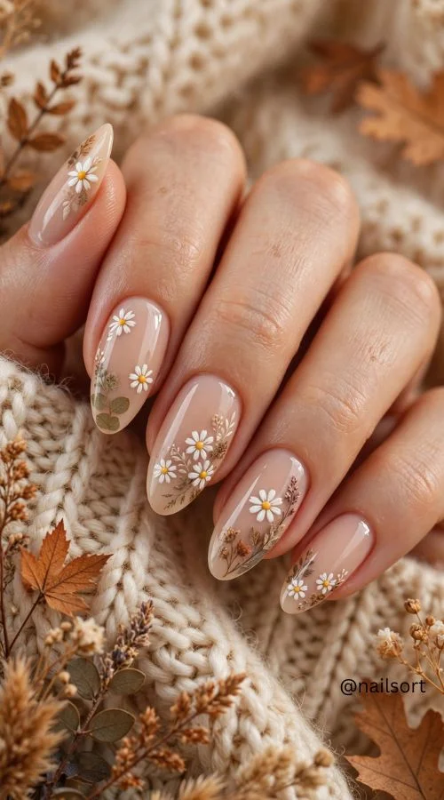 September Daisy Nails