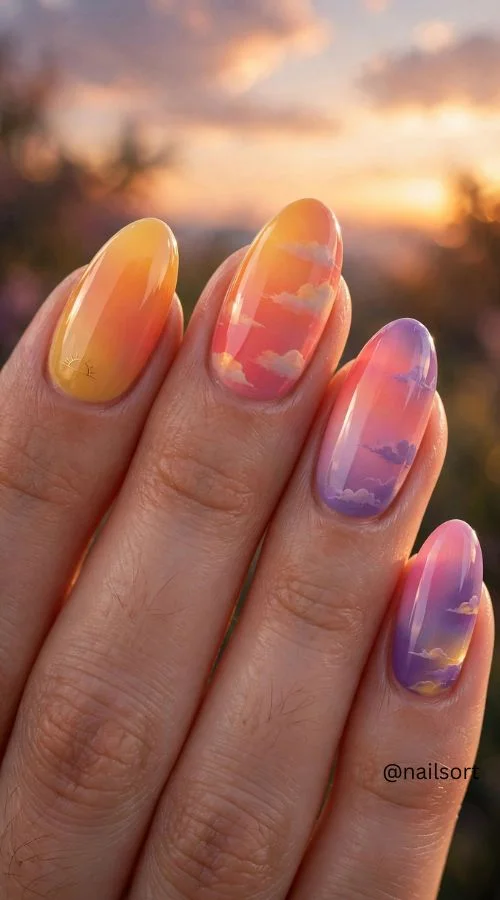 September Sunset Nails