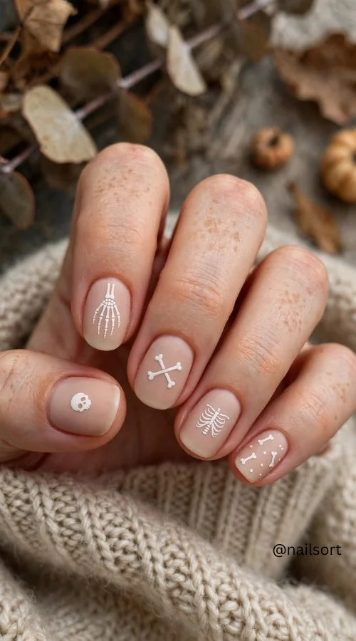 Skeleton Nail Art
