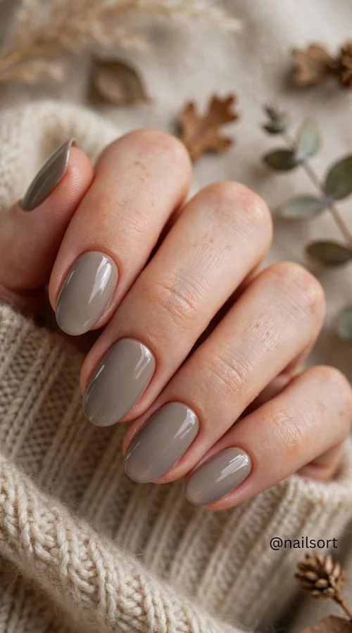Taupe Fall Nails 