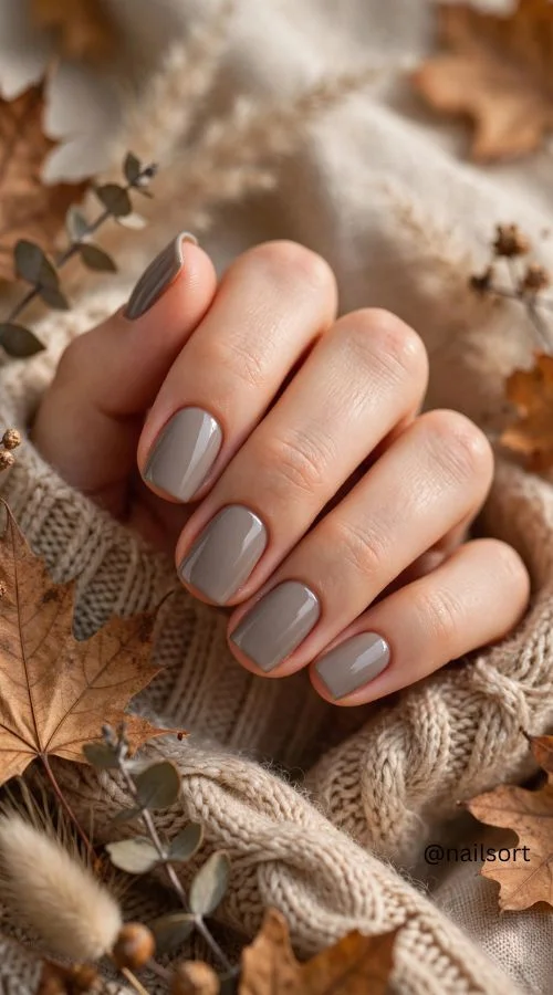 Taupe Gray Nails