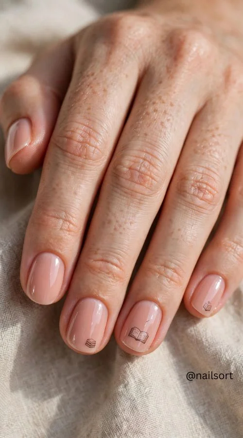 Teacher Book Nails
