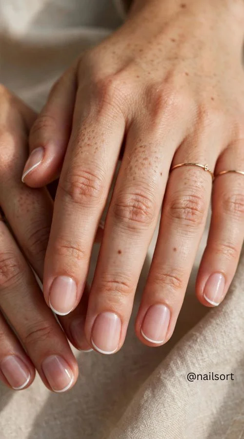 Thin White French Tips