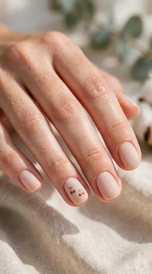 Tiny Fruit Accent Nails