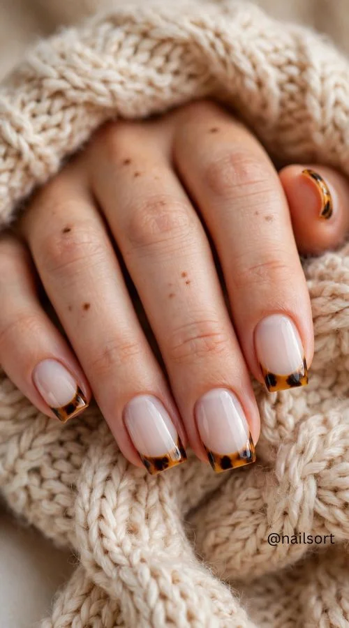 Tortoiseshell French Tips