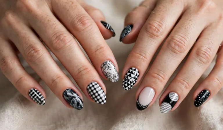 Black And White Nails