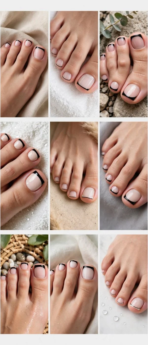 Black Toe Nail Art
