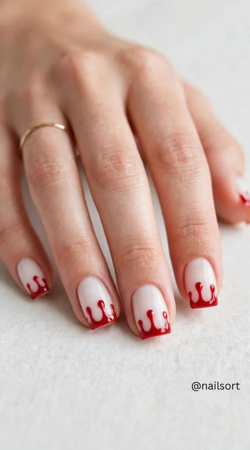 Blood Drip Nails