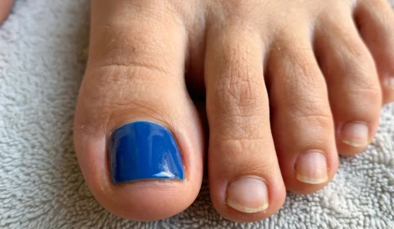Blue Toe Nail