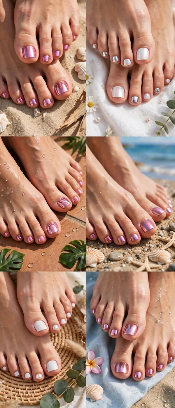 Chrome Toe Nail