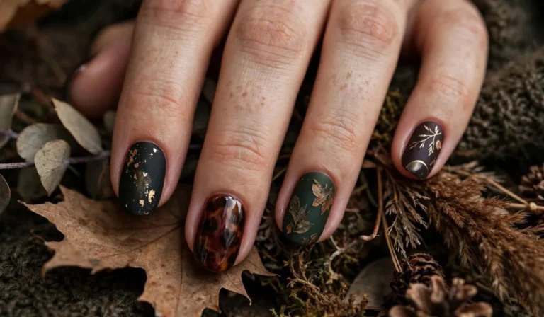 Dark Fall Nails
