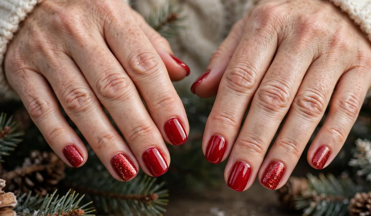 December Nails Red