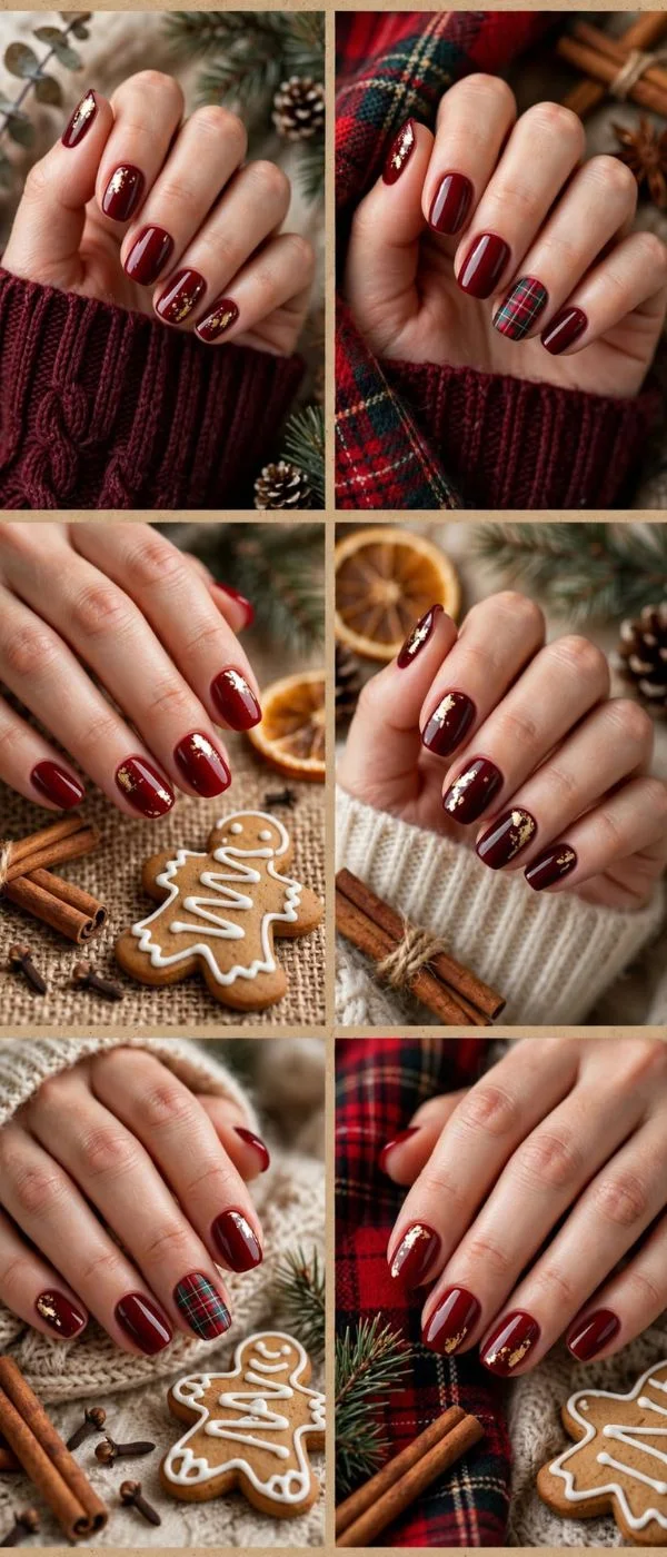 December Nails Red