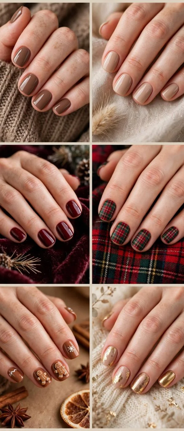 December Nails Short