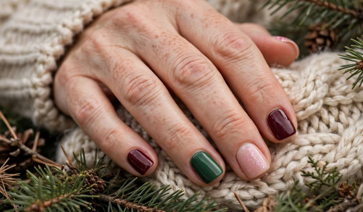 December Nails Short