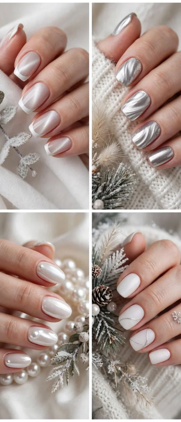 December Nails White