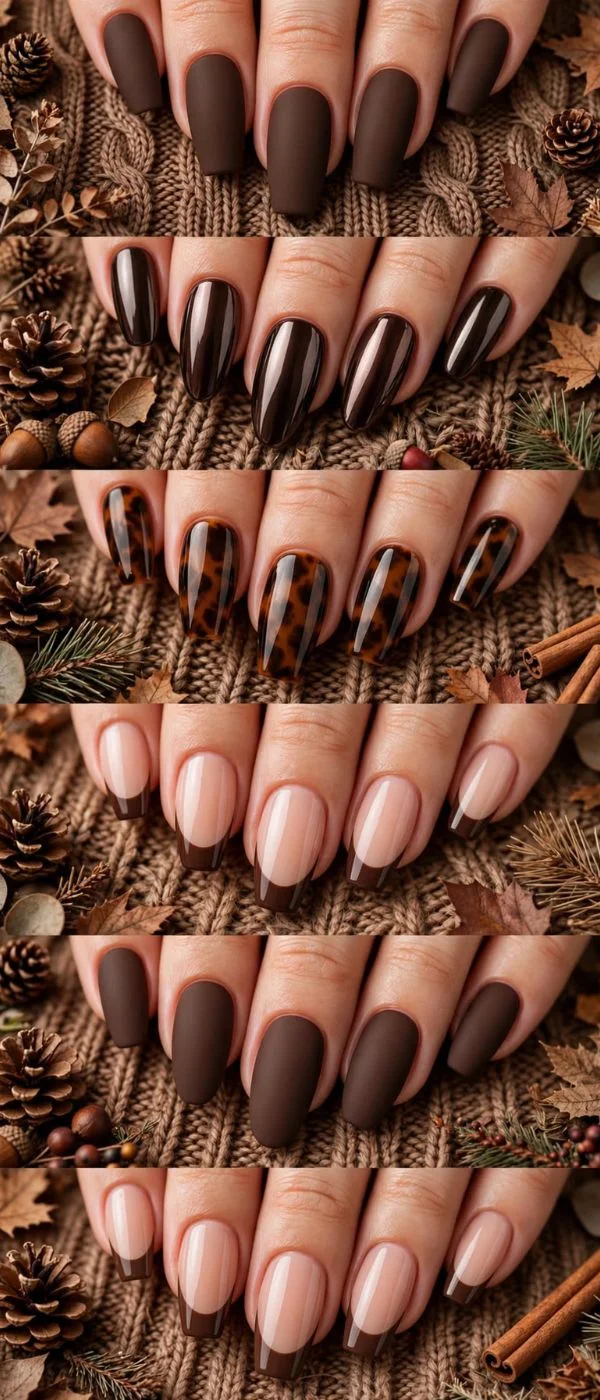 Fall Brown Nails