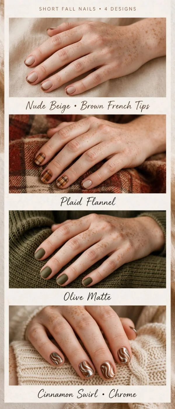 Fall Cat Eye Nails