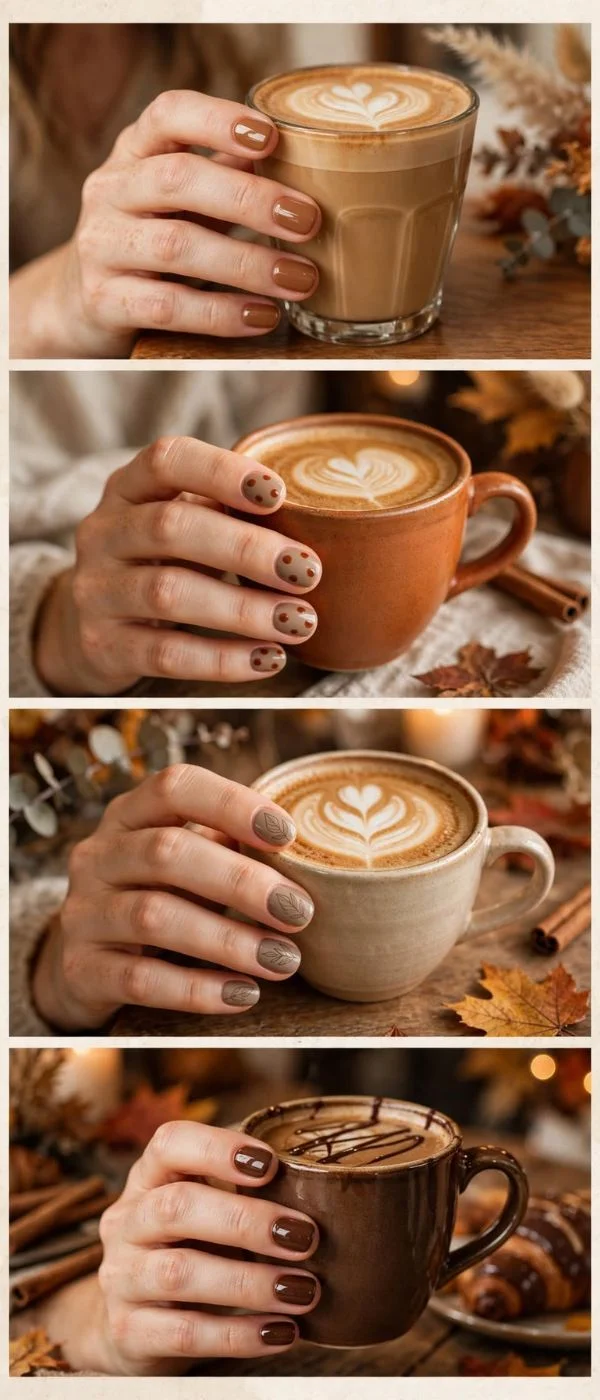 Fall Cat Eye Nails