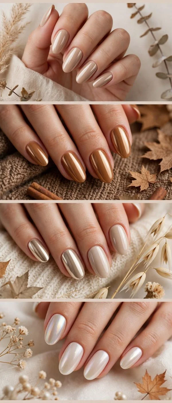 Fall Chrome Nails