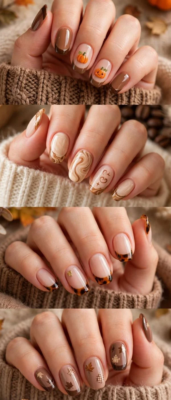 Fall French Nails