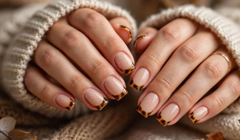 Fall French Tip Nails