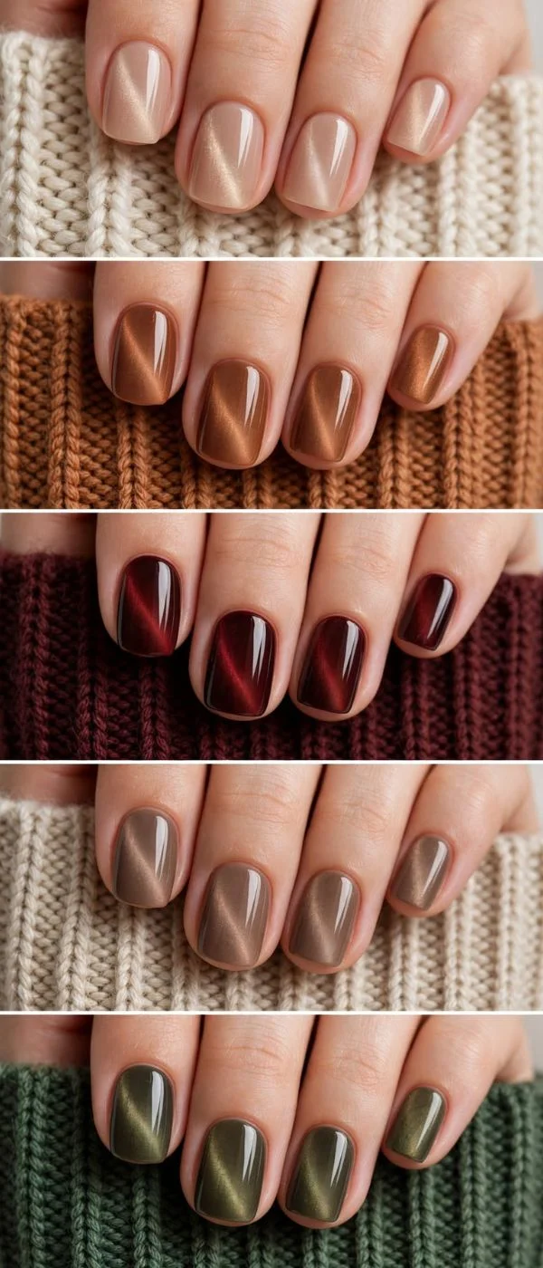 Fall Nails Cat Eye