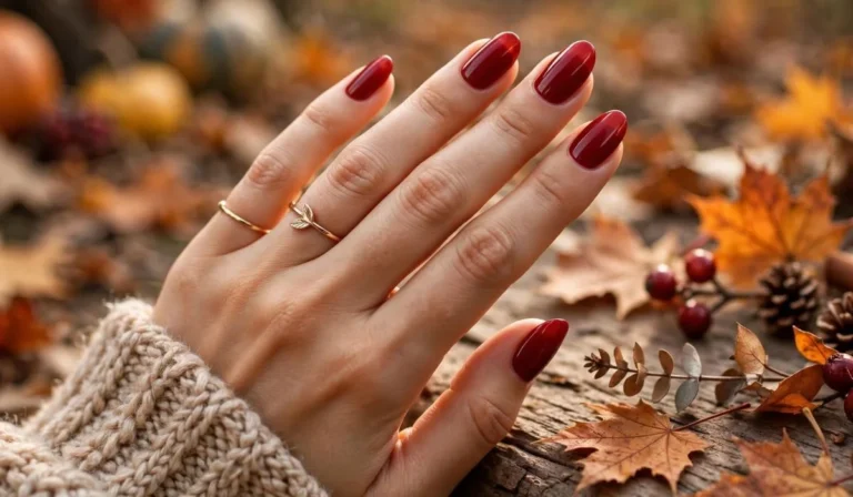 Fall Red Nails