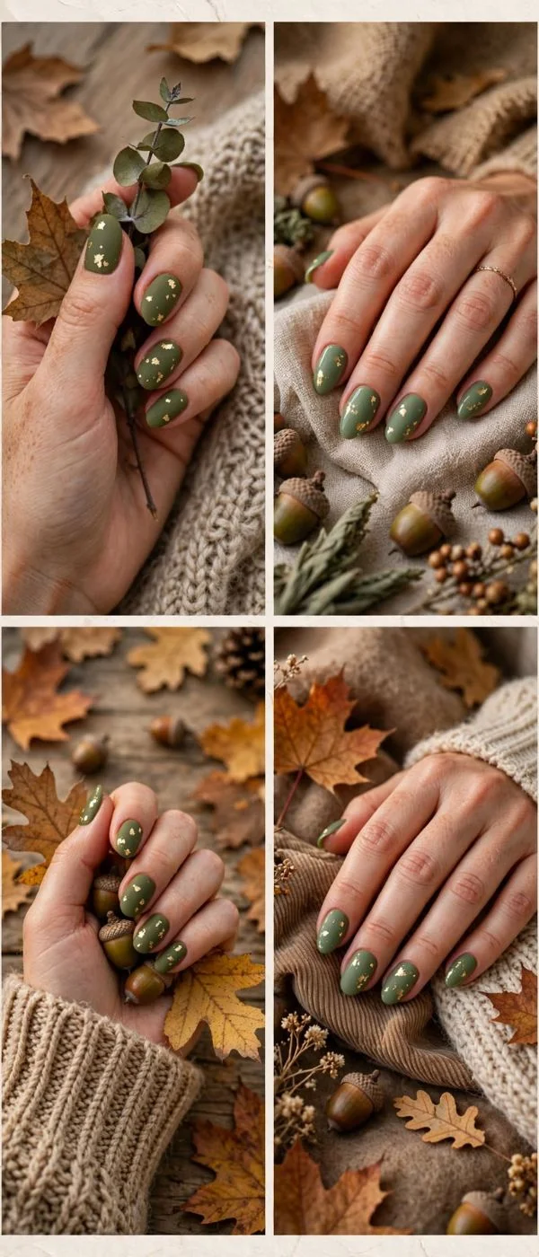 Green Fall Nails