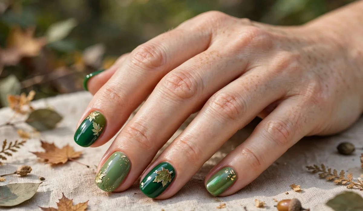 Green Fall Nails