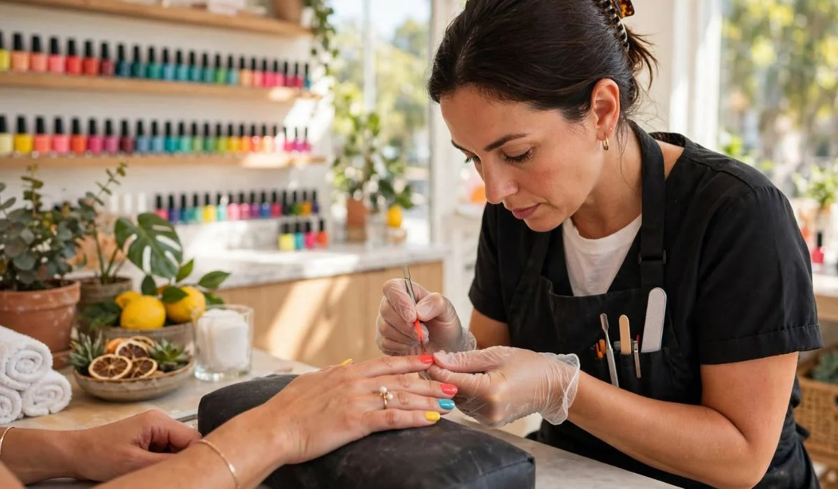 Manicure At Parlour