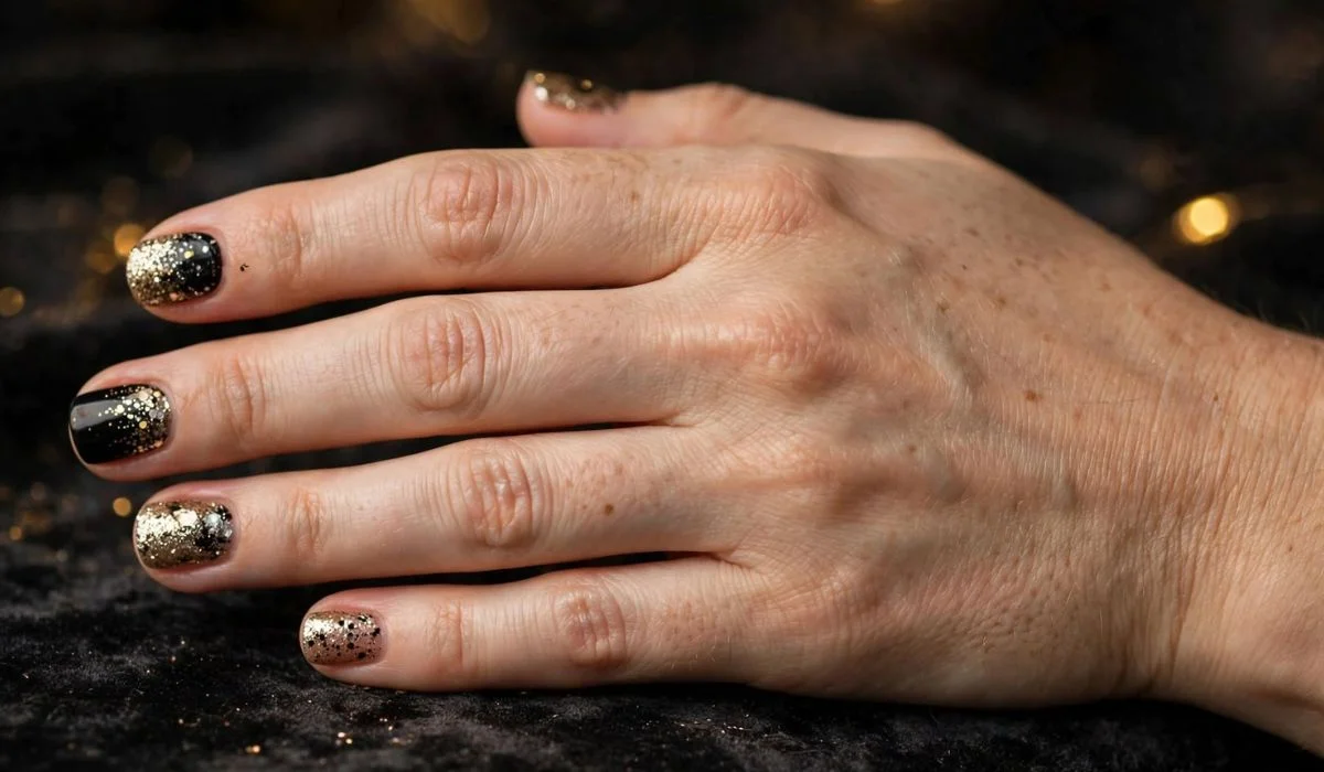New Year Nails Short