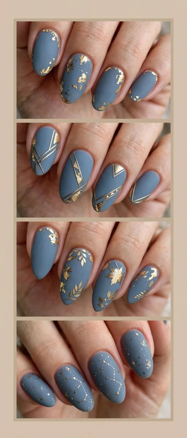 November Nails Blue