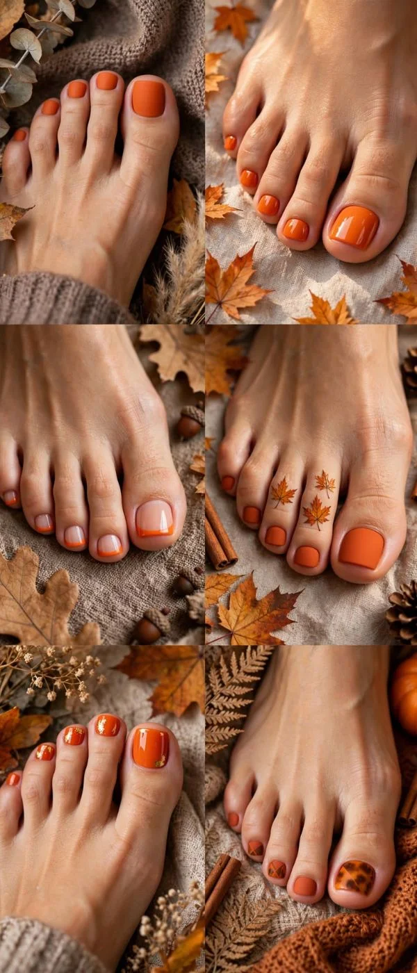 Orange Toe Nail