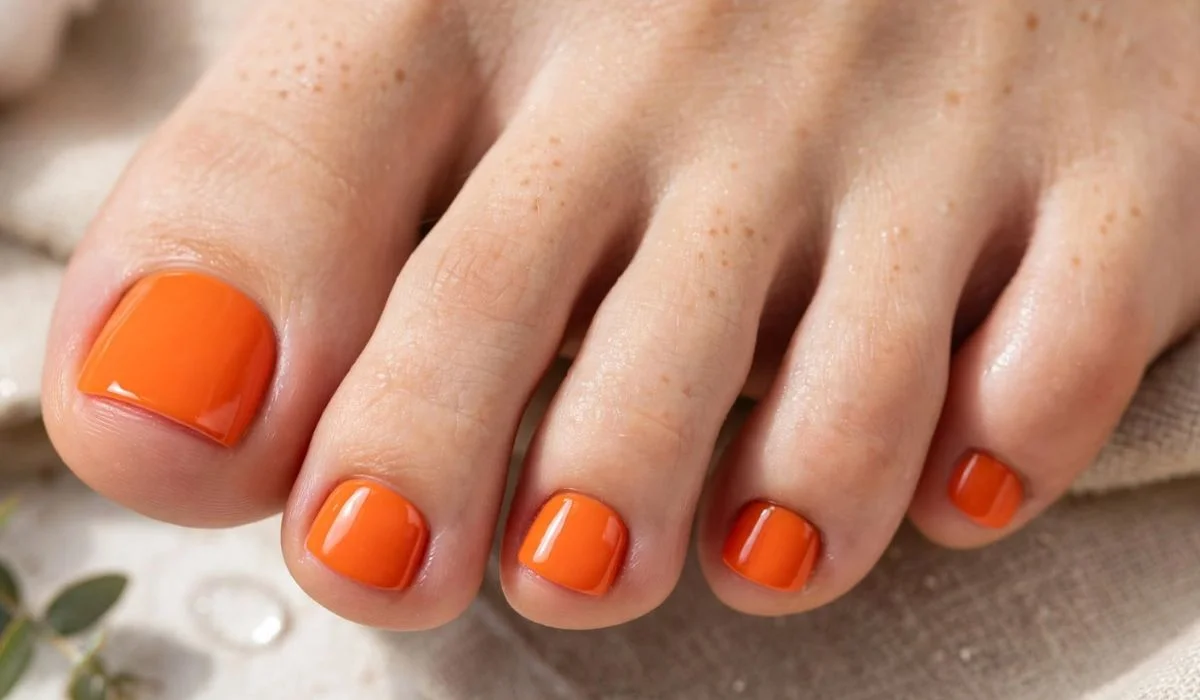 Orange Toe Nail