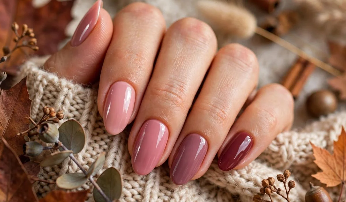 Pink Fall Nails