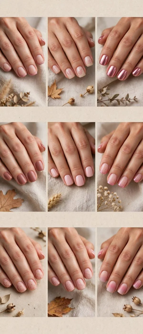 Pink Fall Nails